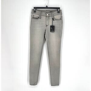 Black Orchid Denim NEW Gray Skinny Jeans Womens Sz 27 SAMPLE Black Jewel Stretch